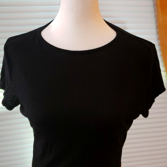 BOOHOO Black Crop T Shirt - Picture 3 of 4